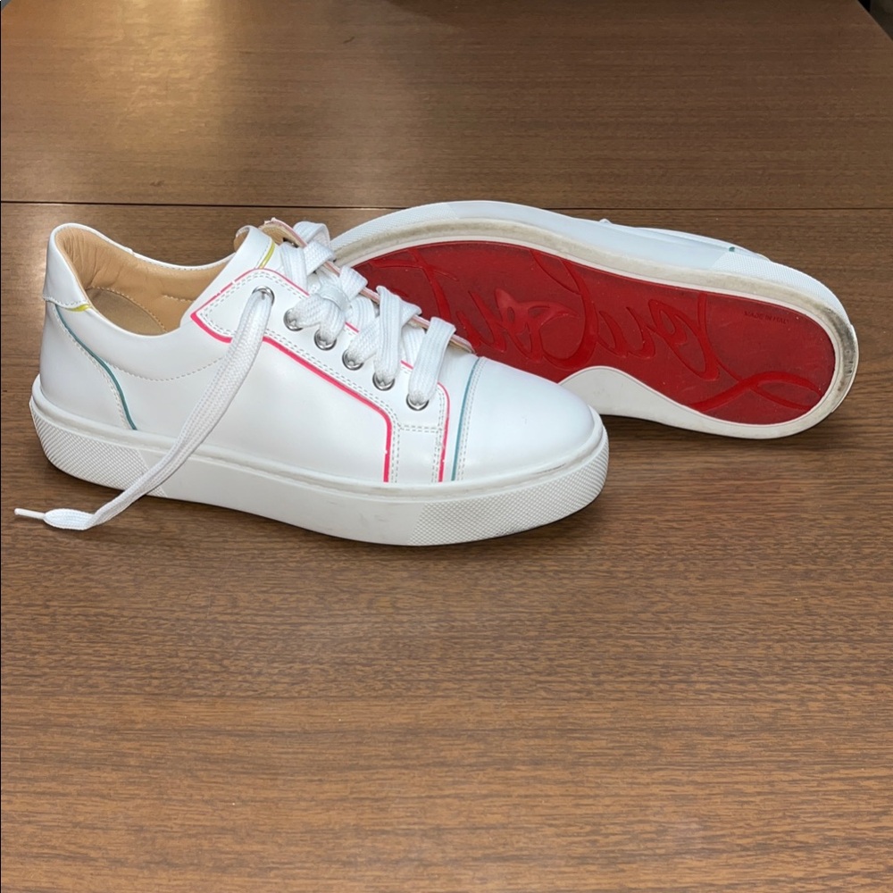 Christian Louboutin White Sneakers with Red Soles